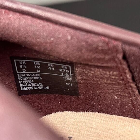 Clarks Sharon Form Burgundy Chunky Loafers Women’s Size 12 - Picture 8 of 11